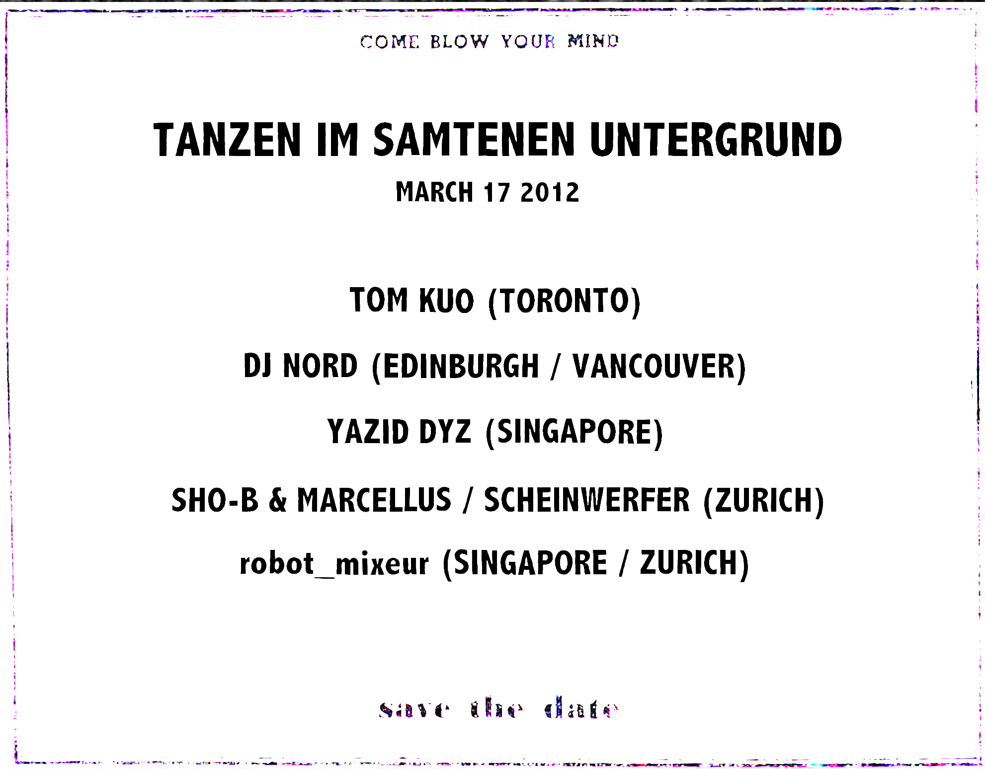 The Exploding, Plastic and Inevitable @ Zouk's Velvet Underground